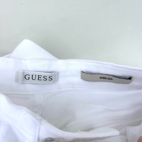 New Marciano By Guess Mardi Wide Leg Jeans Pure White Denim 25 x 32 - Picture 4 of 8